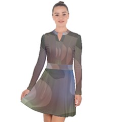 The Land 181 - Abstract Art Long Sleeve Panel Dress by KorokStudios