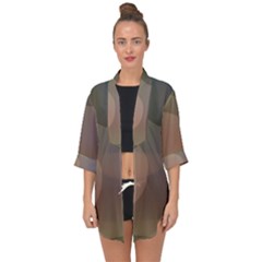 The Land 181 - Abstract Art Open Front Chiffon Kimono by KorokStudios