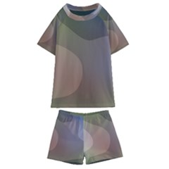 The Land 181 - Abstract Art Kids  Swim Tee And Shorts Set by KorokStudios