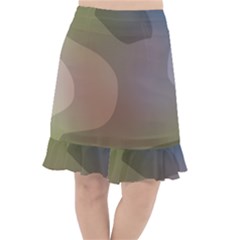 The Land 181 - Abstract Art Fishtail Chiffon Skirt by KorokStudios