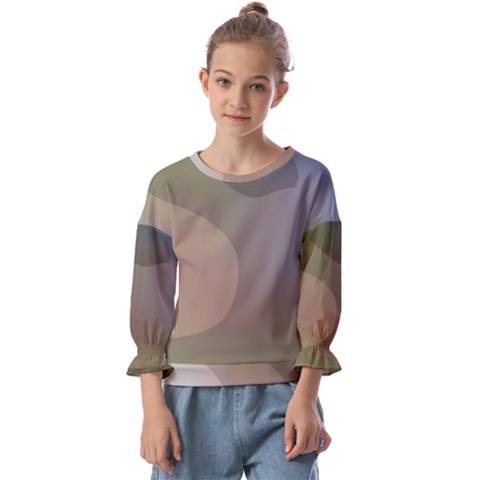 The Land 181 - Abstract Art Kids  Cuff Sleeve Top by KorokStudios