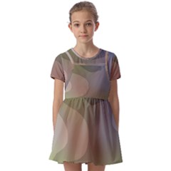 The Land 181 - Abstract Art Kids  Short Sleeve Pinafore Style Dress