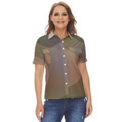 The Land 181 - Abstract Art Women s Short Sleeve Double Pocket Shirt