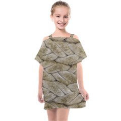 Boat Rope Close Up Texture Kids  One Piece Chiffon Dress by dflcprintsclothing