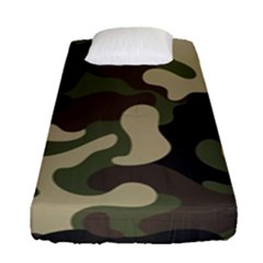 Camouflage Pattern Background Fitted Sheet (single Size) by artworkshop