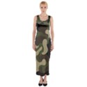 Camouflage Pattern Background Fitted Maxi Dress View1