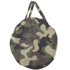 Camouflage Pattern Background Giant Round Zipper Tote by artworkshop