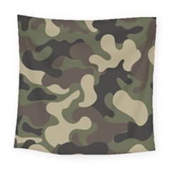 Camouflage Pattern Background Square Tapestry (large) by artworkshop