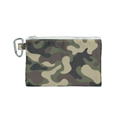 Camouflage Pattern Background Canvas Cosmetic Bag (small) by artworkshop