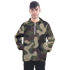 Camouflage Pattern Background Men s Half Zip Pullover