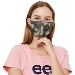 Camouflage Pattern Background Fitted Cloth Face Mask (adult) by artworkshop