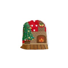 Christmas Room Drawstring Pouch (xs) by artworkshop