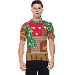 Christmas Room Men s Short Sleeve Rash Guard by artworkshop