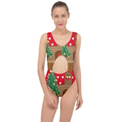 Christmas Room Center Cut Out Swimsuit by artworkshop