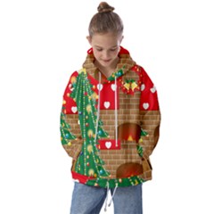 Christmas Room Kids  Oversized Hoodie by artworkshop