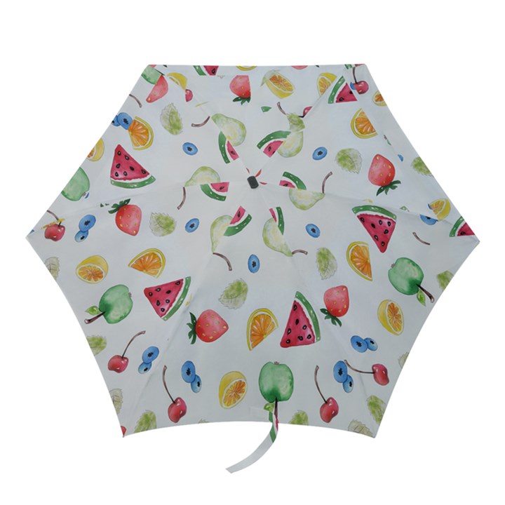 Fruit Summer Vitamin Watercolor Mini Folding Umbrellas