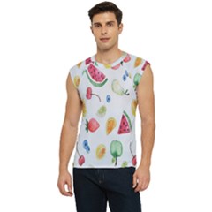 Fruit Summer Vitamin Watercolor Men s Raglan Cap Sleeve Tee by artworkshop