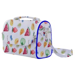 Fruit Summer Vitamin Watercolor Satchel Shoulder Bag by artworkshop