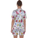 Fruit Summer Vitamin Watercolor Satin Short Sleeve Pajamas Set View2