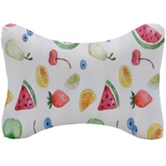 Fruit Summer Vitamin Watercolor Seat Head Rest Cushion by artworkshop