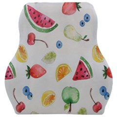 Fruit Summer Vitamin Watercolor Car Seat Velour Cushion  by artworkshop