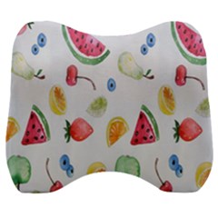 Fruit Summer Vitamin Watercolor Velour Head Support Cushion by artworkshop