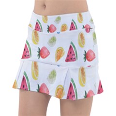 Fruit Summer Vitamin Watercolor Classic Tennis Skirt by artworkshop