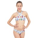 Fruit Summer Vitamin Watercolor High Neck Bikini Set View1