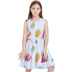 Fruit Summer Vitamin Watercolor Kids  Skater Dress by artworkshop