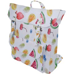 Fruit Summer Vitamin Watercolor Buckle Up Backpack