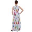 Fruit Summer Vitamin Watercolor Empire Waist Velour Maxi Dress View2