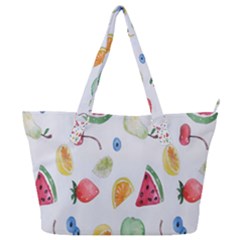 Fruit Summer Vitamin Watercolor Full Print Shoulder Bag by artworkshop