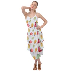 Fruit Summer Vitamin Watercolor Layered Bottom Dress by artworkshop