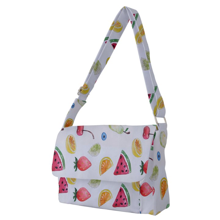 Fruit Summer Vitamin Watercolor Full Print Messenger Bag (M)