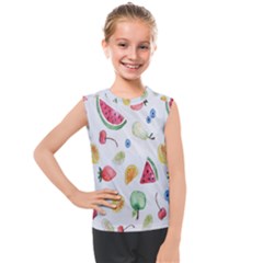 Fruit Summer Vitamin Watercolor Kids  Mesh Tank Top by artworkshop