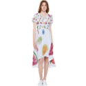 Fruit Summer Vitamin Watercolor High Low Boho Dress View1