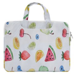 Fruit Summer Vitamin Watercolor Macbook Pro 13  Double Pocket Laptop Bag by artworkshop