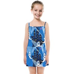 Halloween Ghosts Haunted House Kids  Summer Sun Dress by artworkshop