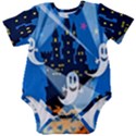 Halloween Ghosts Haunted House Baby Short Sleeve Onesie Bodysuit View1