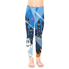 Halloween Ghosts Haunted House Kids  Classic Winter Leggings