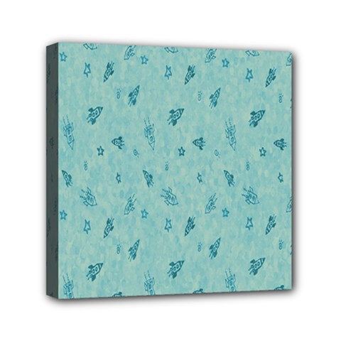 Missile Pattern Mini Canvas 6  X 6  (stretched) by artworkshop