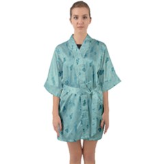 Missile Pattern Half Sleeve Satin Kimono  by artworkshop