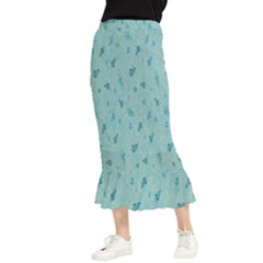 Missile Pattern Maxi Fishtail Chiffon Skirt