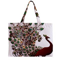 Peacock Graceful Bird Animal Zipper Mini Tote Bag by artworkshop