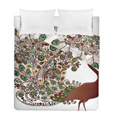 Peacock Graceful Bird Animal Duvet Cover Double Side (full/ Double Size) by artworkshop