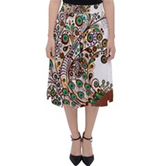 Peacock Graceful Bird Animal Classic Midi Skirt by artworkshop