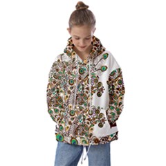 Peacock Graceful Bird Animal Kids  Oversized Hoodie