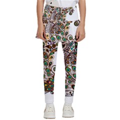 Peacock Graceful Bird Animal Kids  Skirted Pants by artworkshop