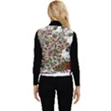 Peacock Graceful Bird Animal Women s Short Button Up Puffer Vest View2