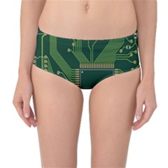 Technology Board Trace Digital Mid-waist Bikini Bottoms by artworkshop